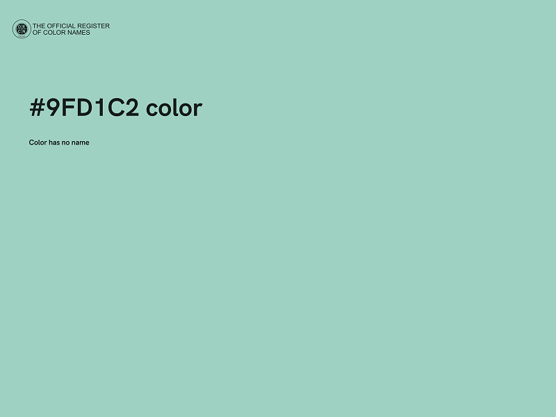 #9FD1C2 color image