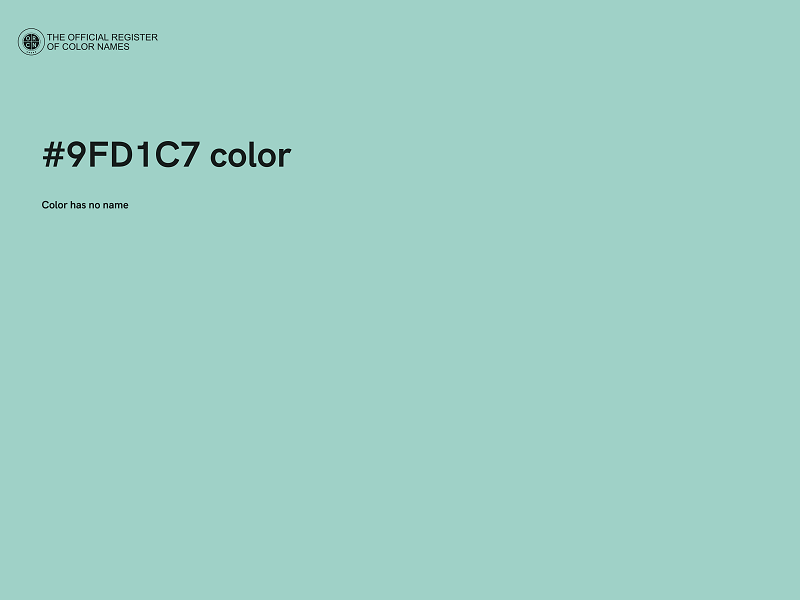 #9FD1C7 color image