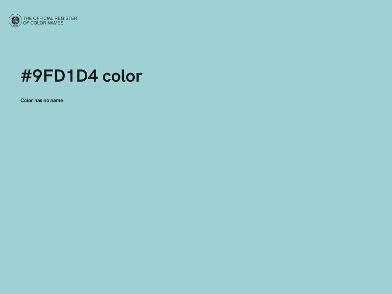 #9FD1D4 color image