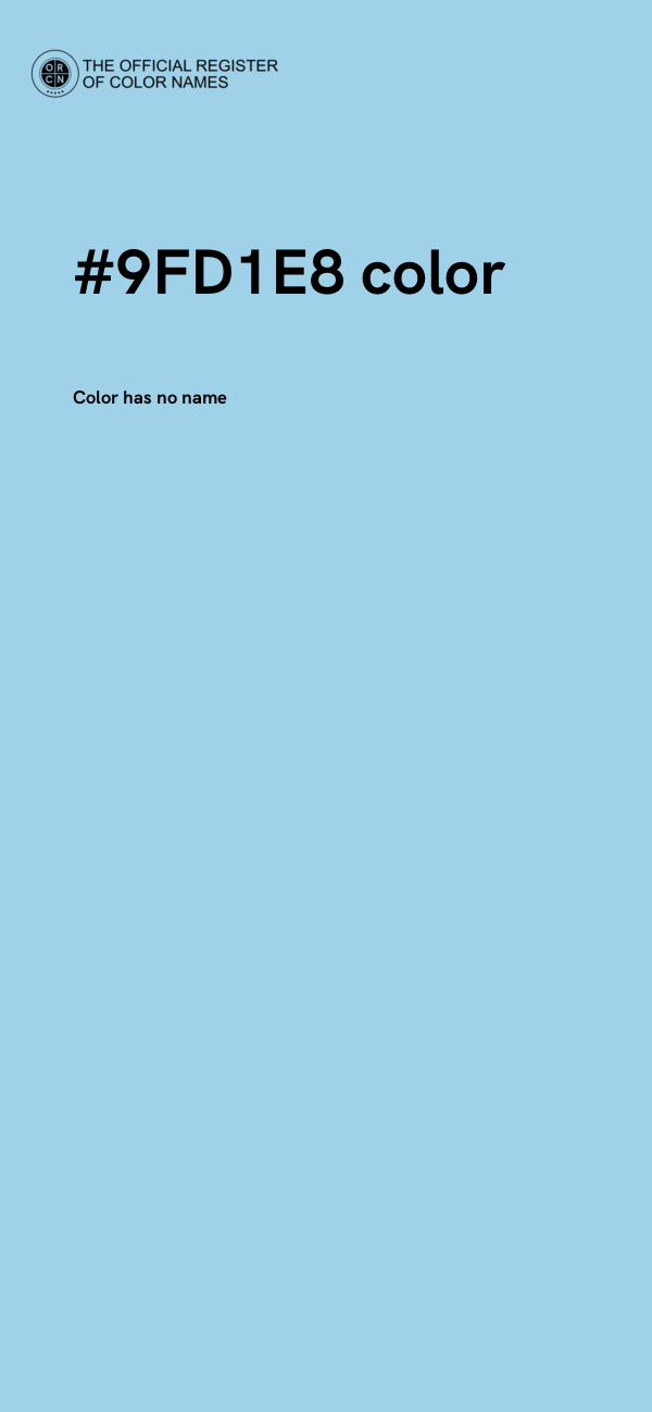 #9FD1E8 color image