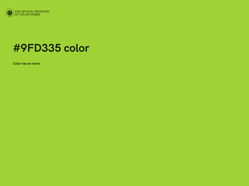 #9FD335 color image