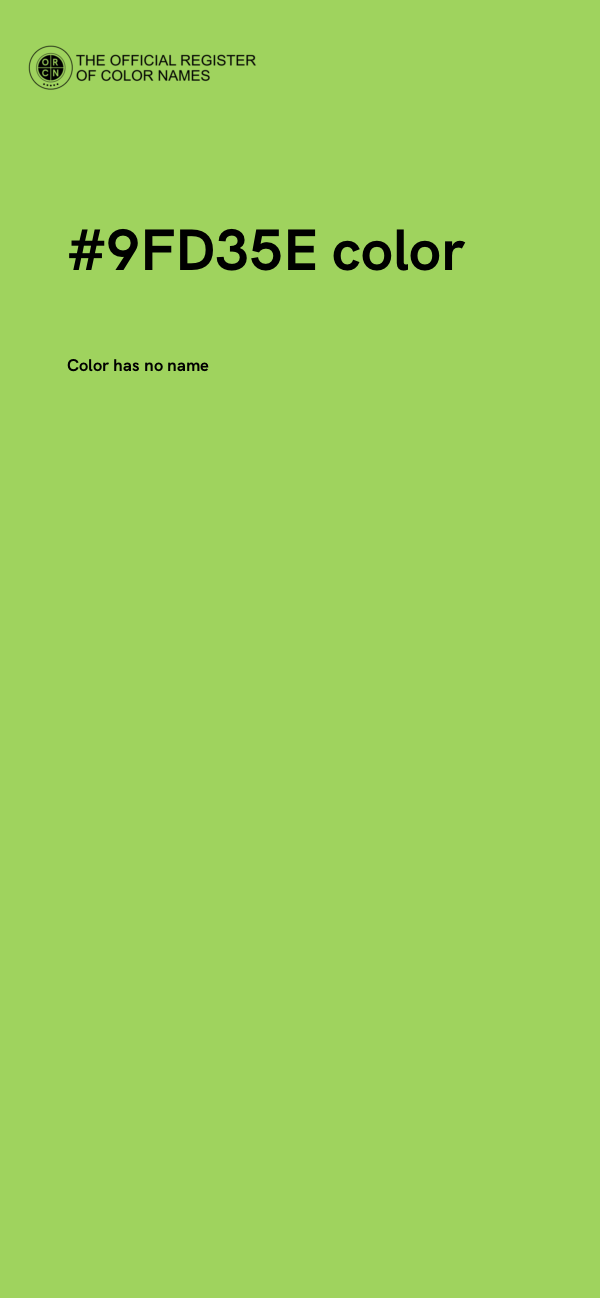 #9FD35E color image