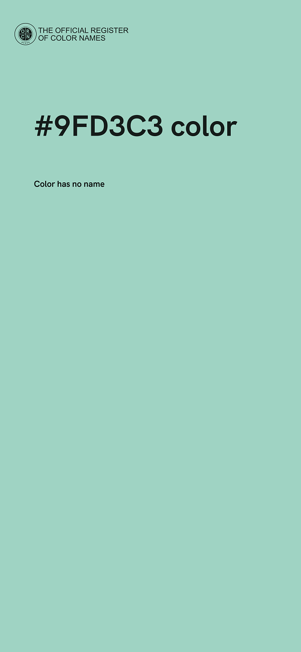 #9FD3C3 color image