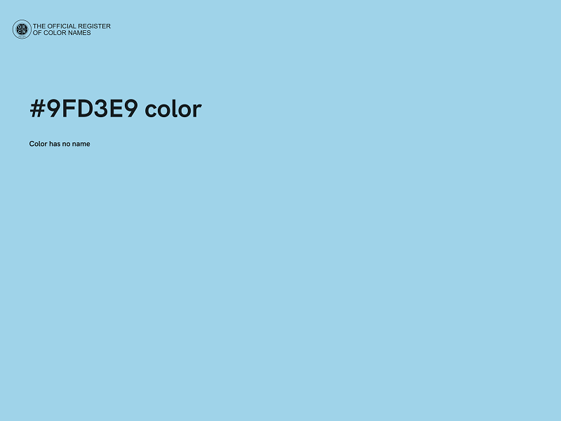 #9FD3E9 color image