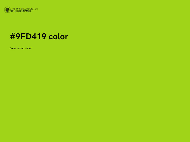 #9FD419 color image