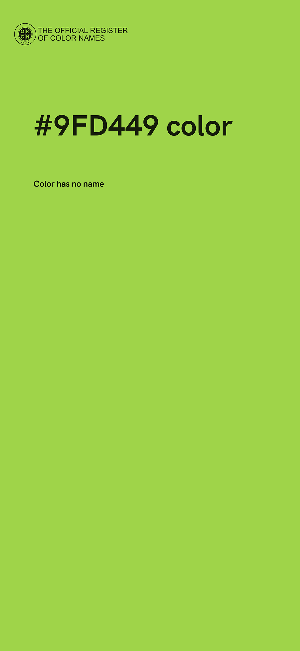#9FD449 color image