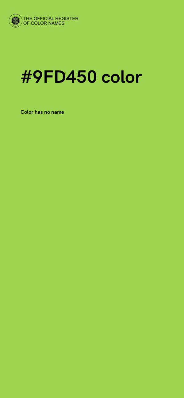 #9FD450 color image