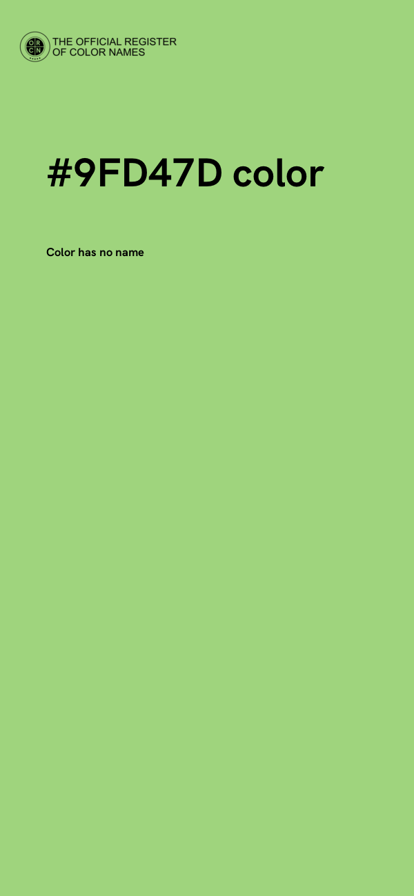 #9FD47D color image