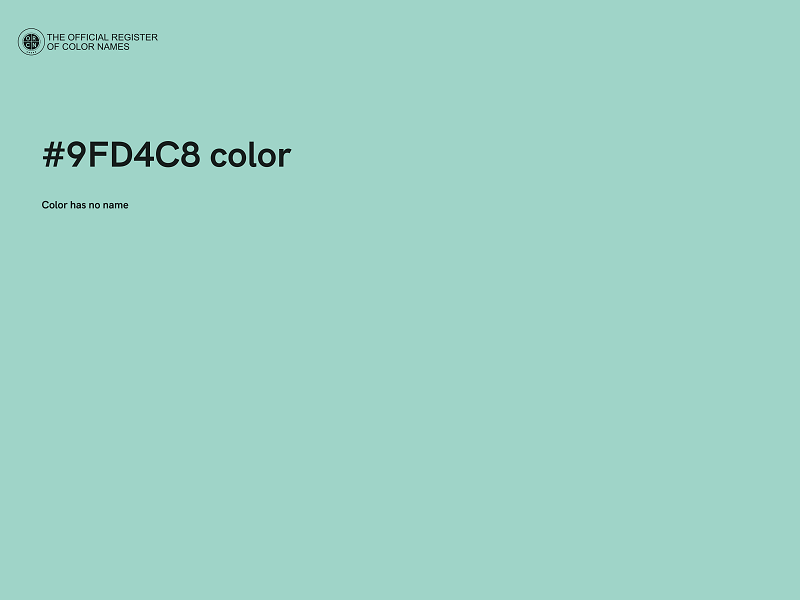 #9FD4C8 color image