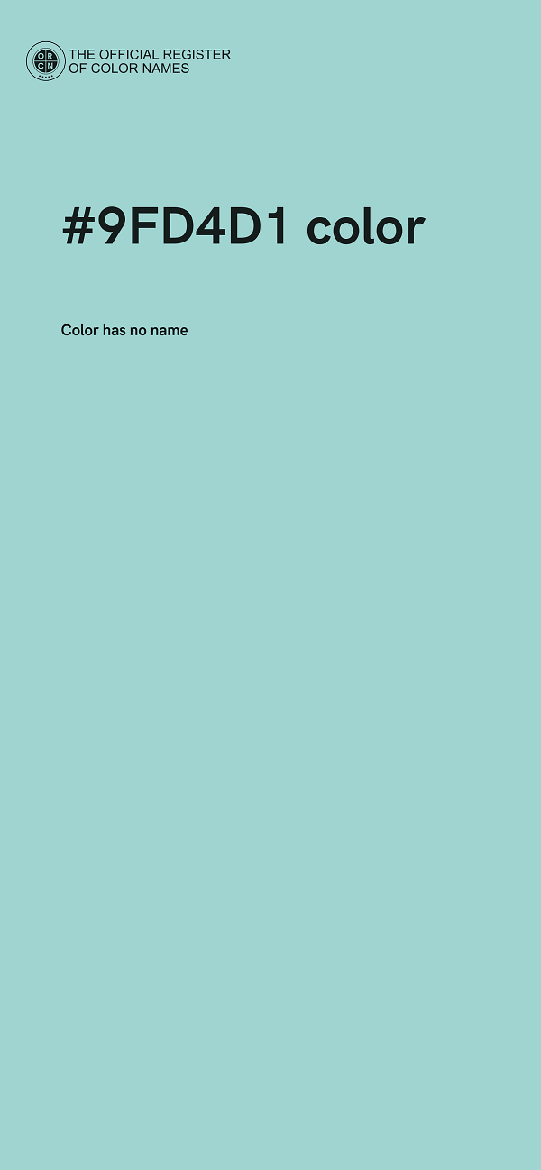 #9FD4D1 color image
