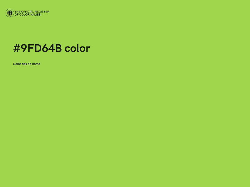 #9FD64B color image