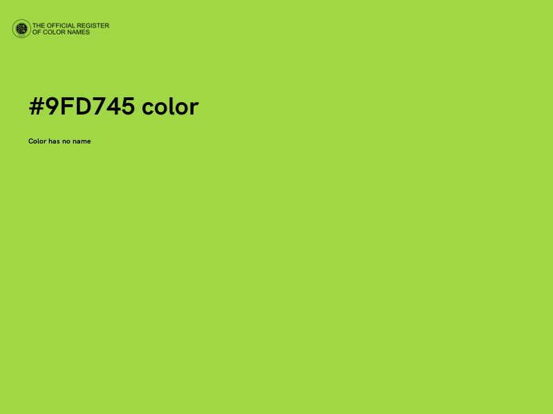 #9FD745 color image