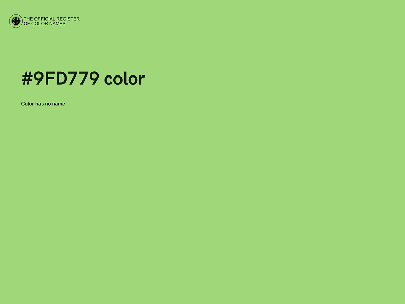 #9FD779 color image