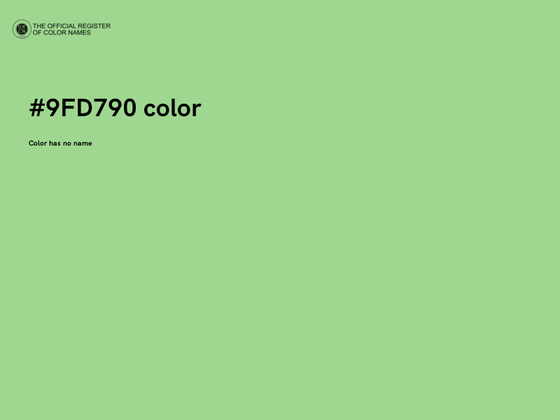 #9FD790 color image
