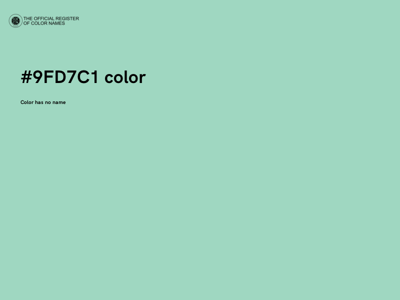 #9FD7C1 color image