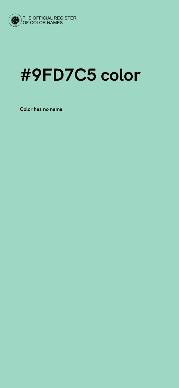 #9FD7C5 color image
