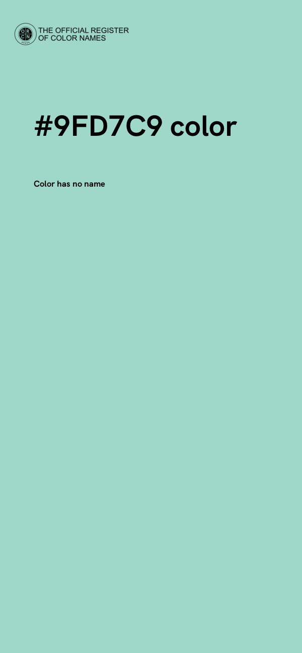 #9FD7C9 color image