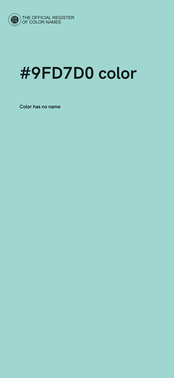 #9FD7D0 color image