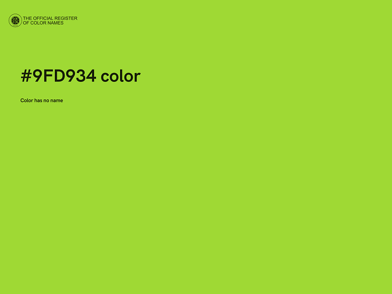 #9FD934 color image