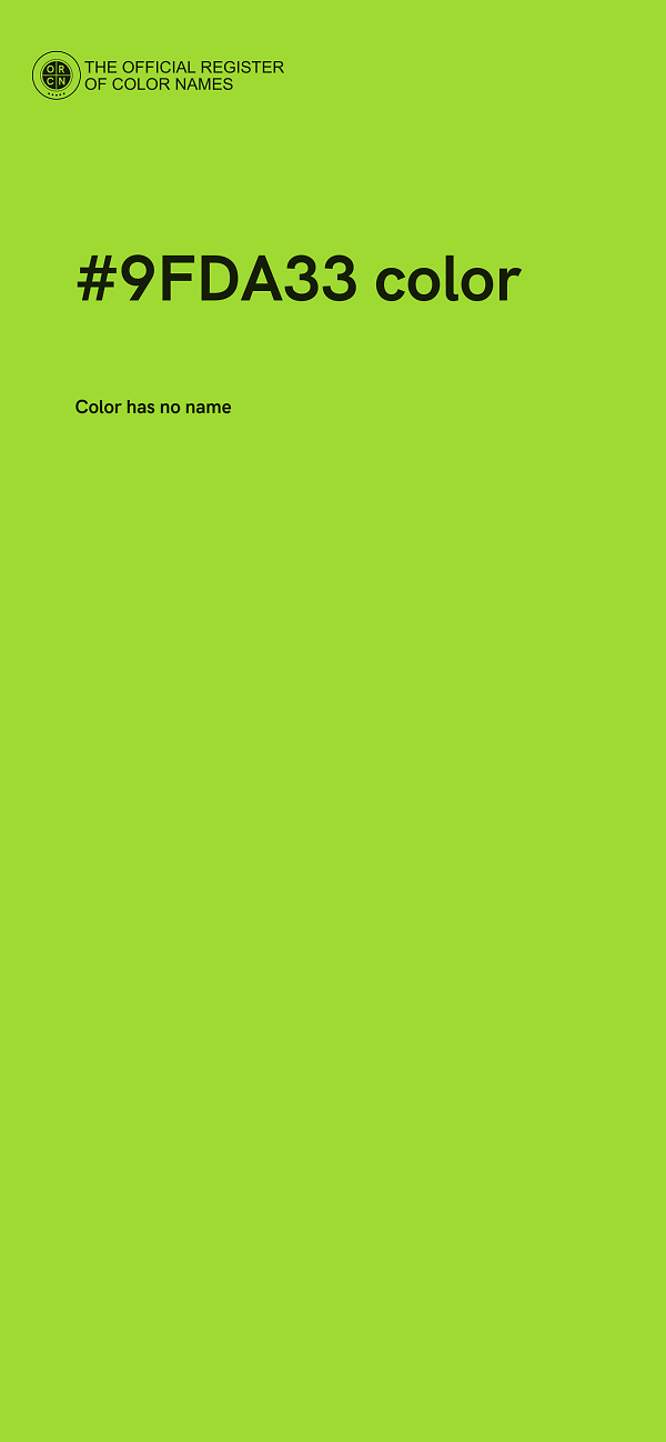 #9FDA33 color image