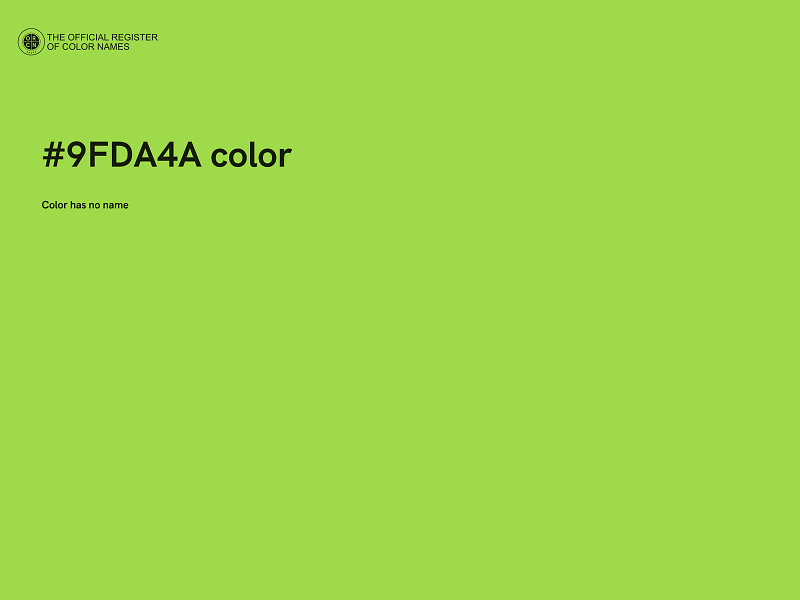 #9FDA4A color image