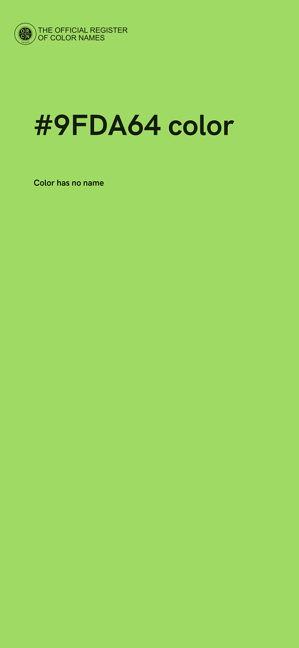 #9FDA64 color image