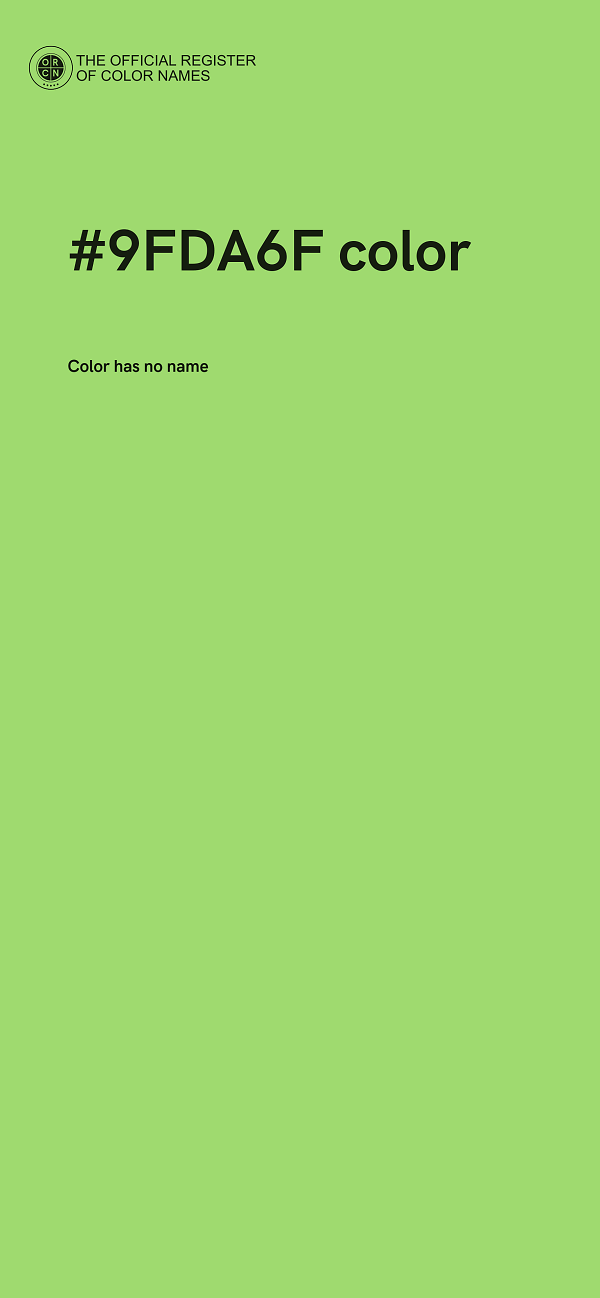 #9FDA6F color image