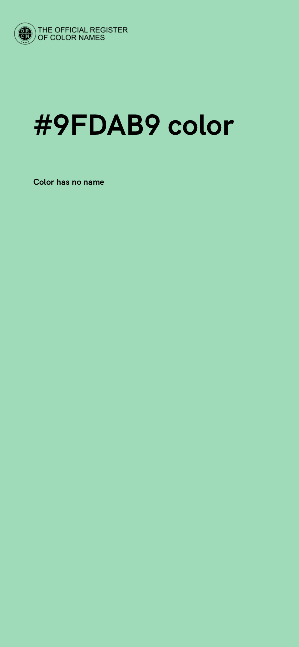 #9FDAB9 color image