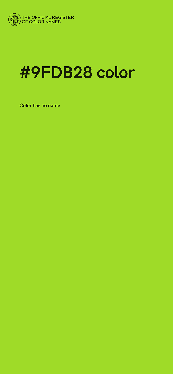 #9FDB28 color image