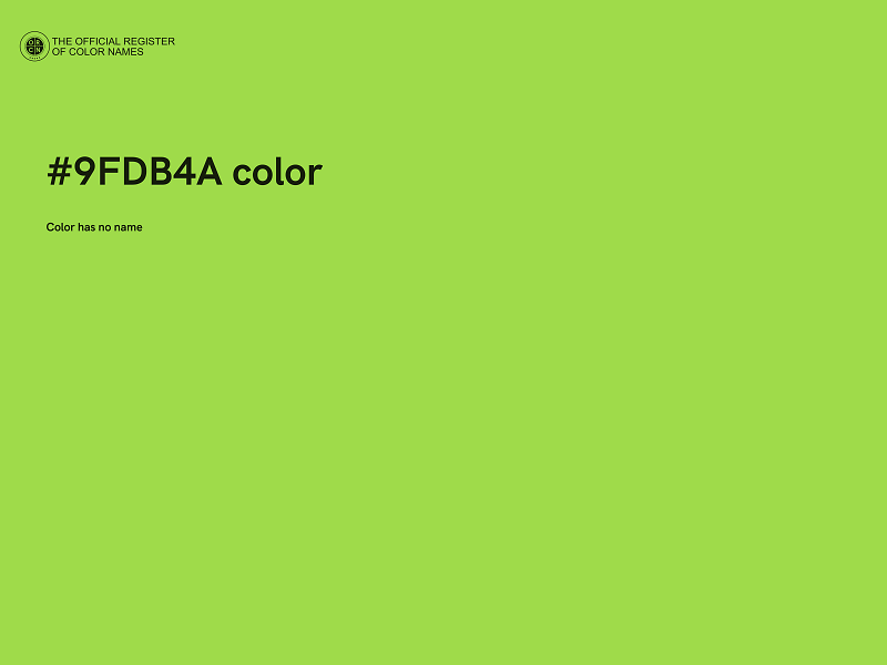 #9FDB4A color image