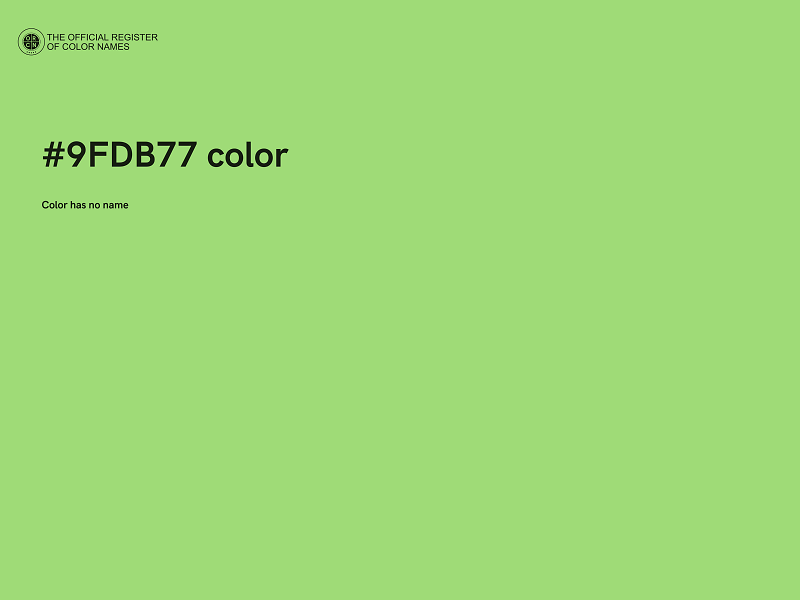 #9FDB77 color image