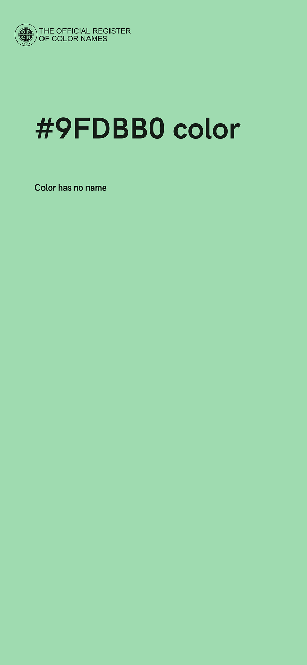 #9FDBB0 color image