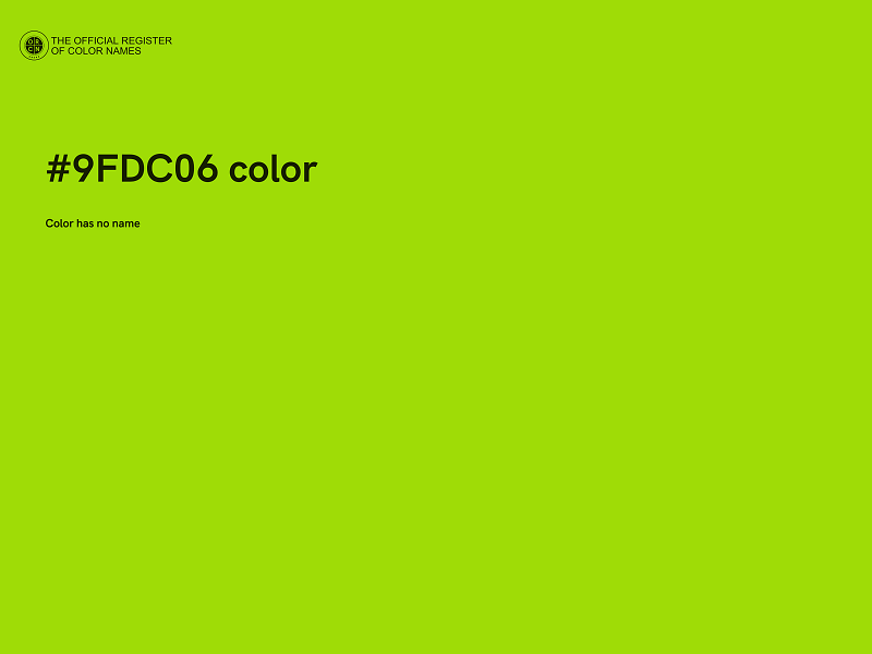 #9FDC06 color image