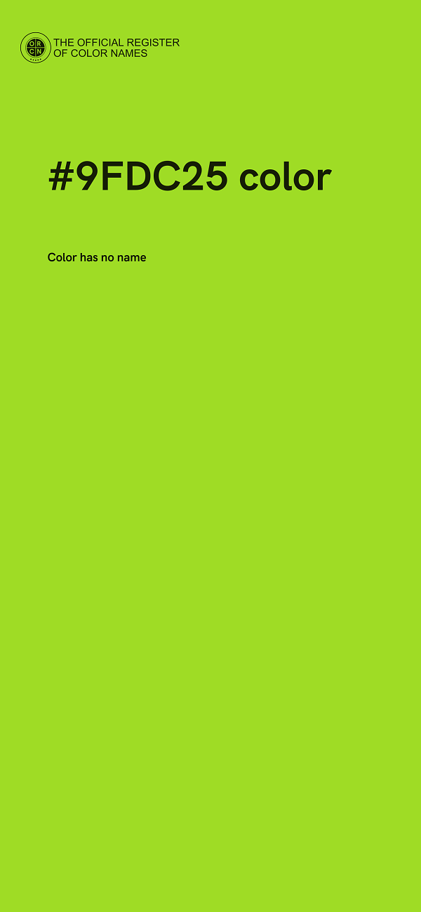 #9FDC25 color image