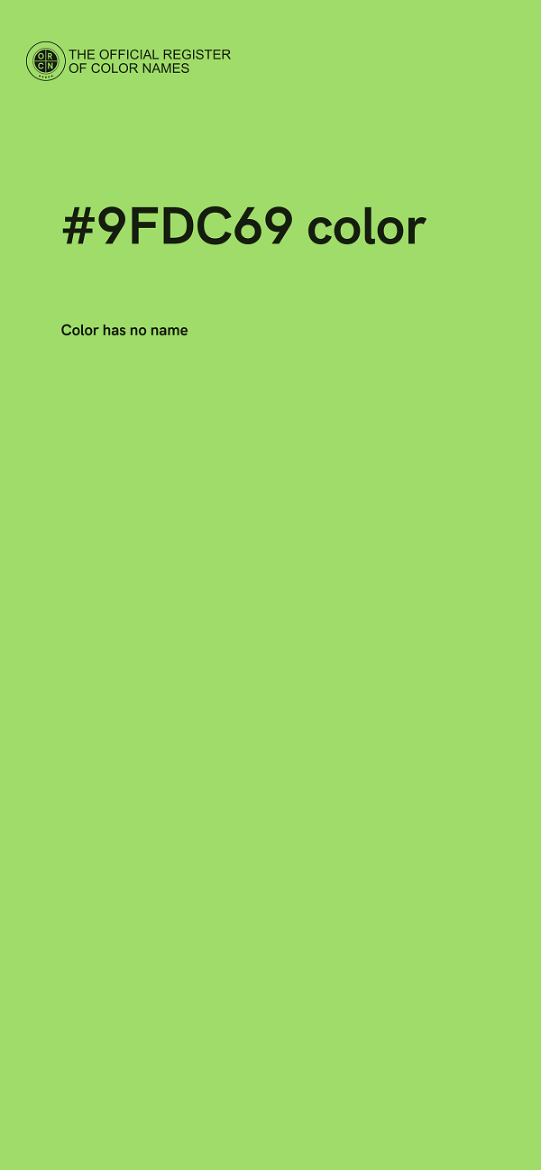 #9FDC69 color image