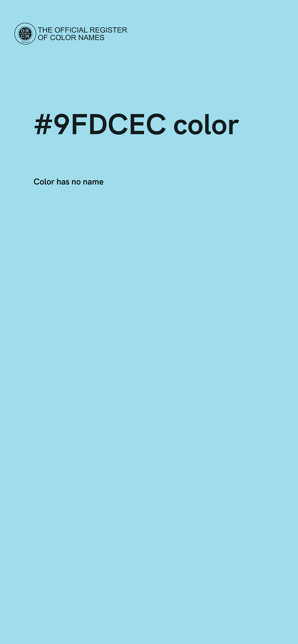 #9FDCEC color image