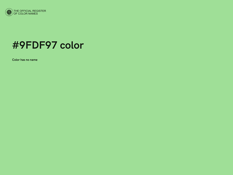 #9FDF97 color image