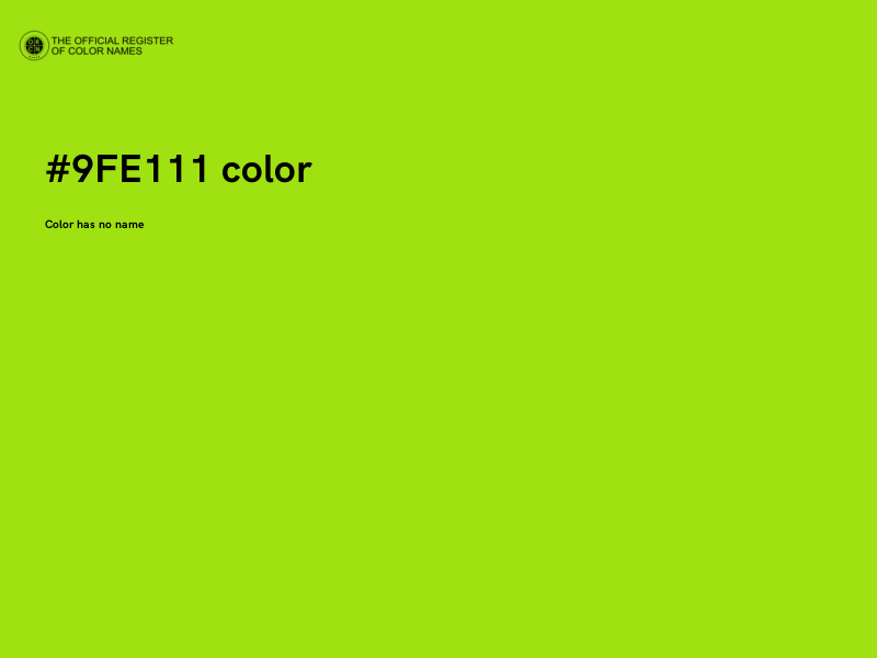 #9FE111 color image
