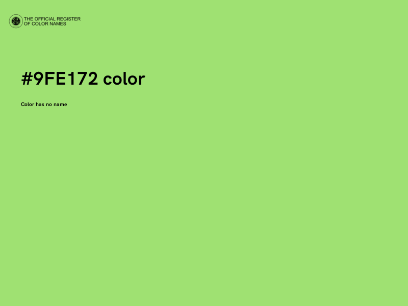 #9FE172 color image