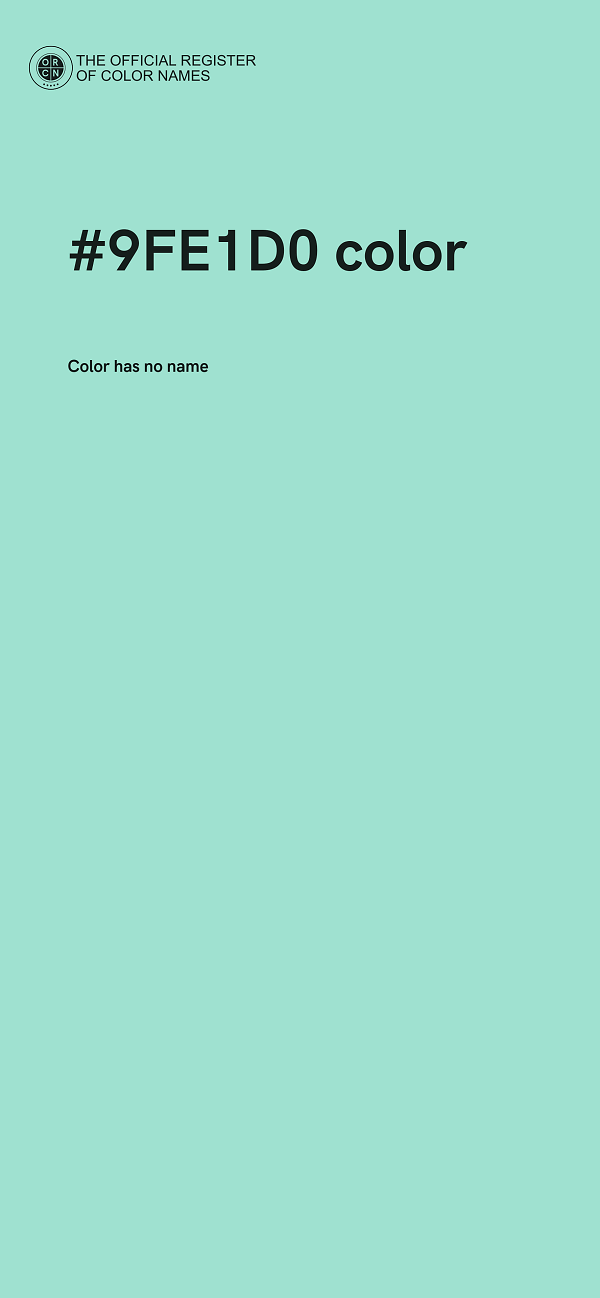 #9FE1D0 color image