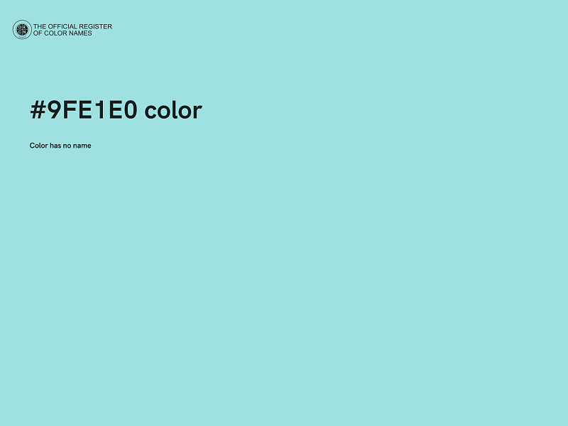 #9FE1E0 color image