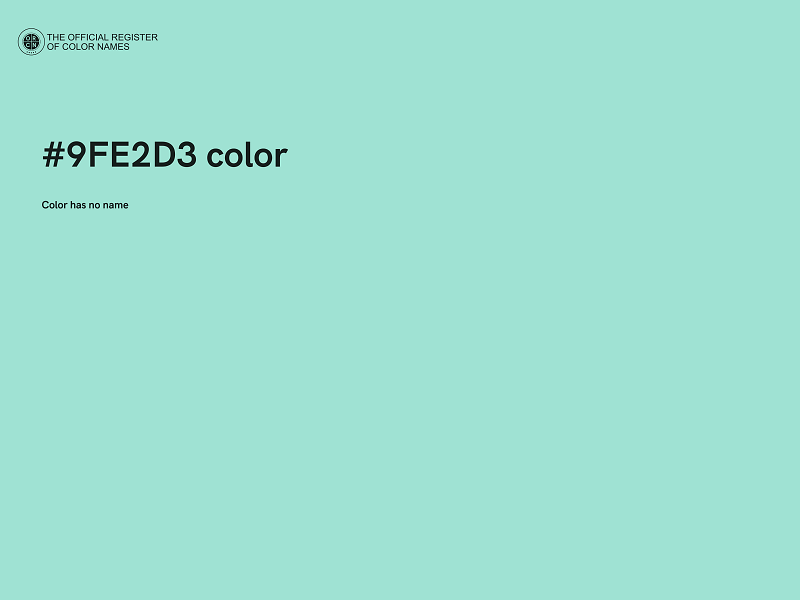 #9FE2D3 color image