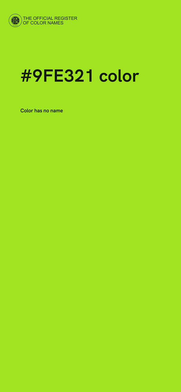 #9FE321 color image