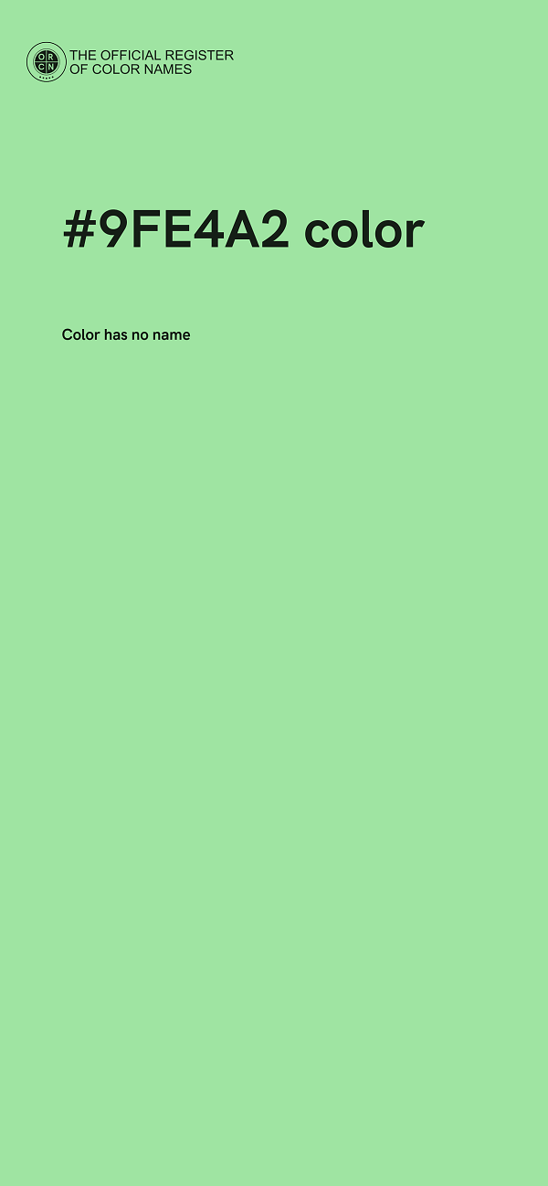 #9FE4A2 color image