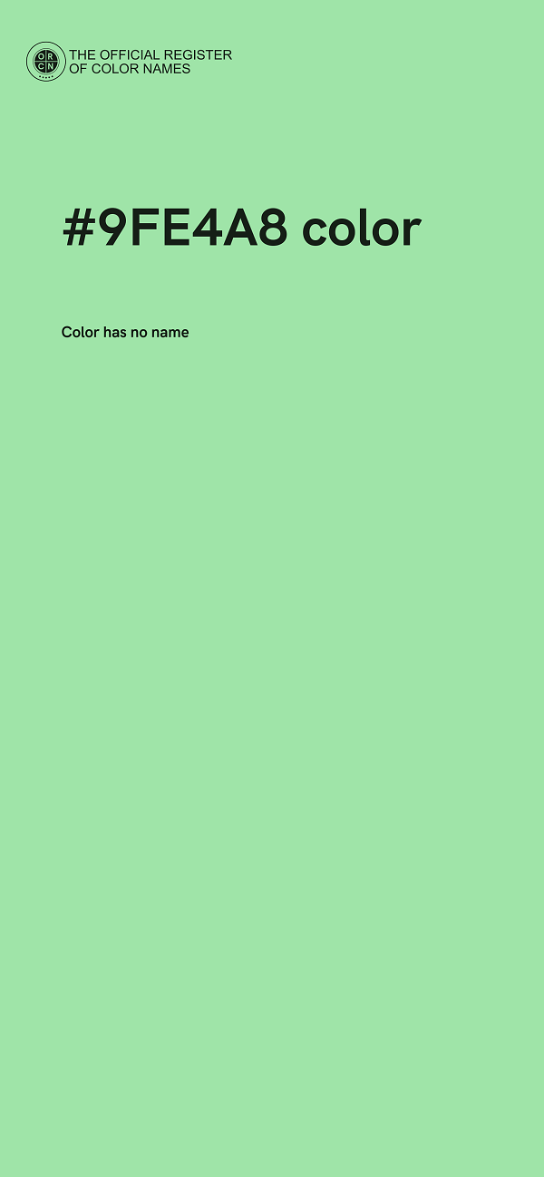 #9FE4A8 color image