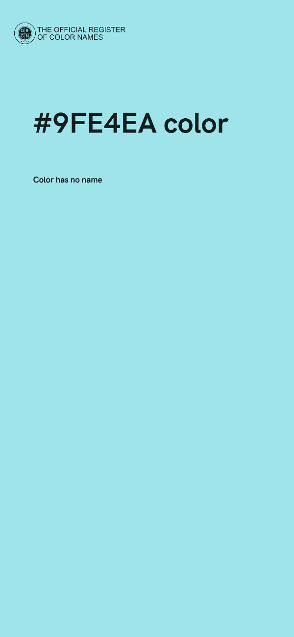 #9FE4EA color image