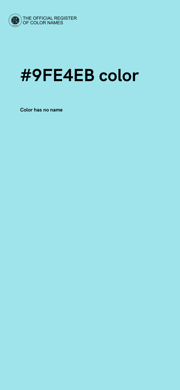 #9FE4EB color image