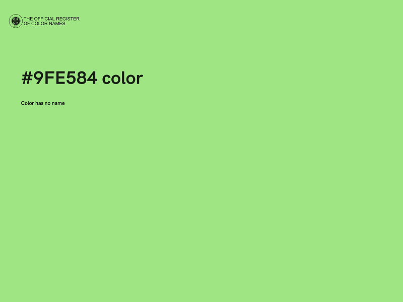 #9FE584 color image
