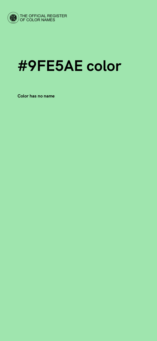 #9FE5AE color image