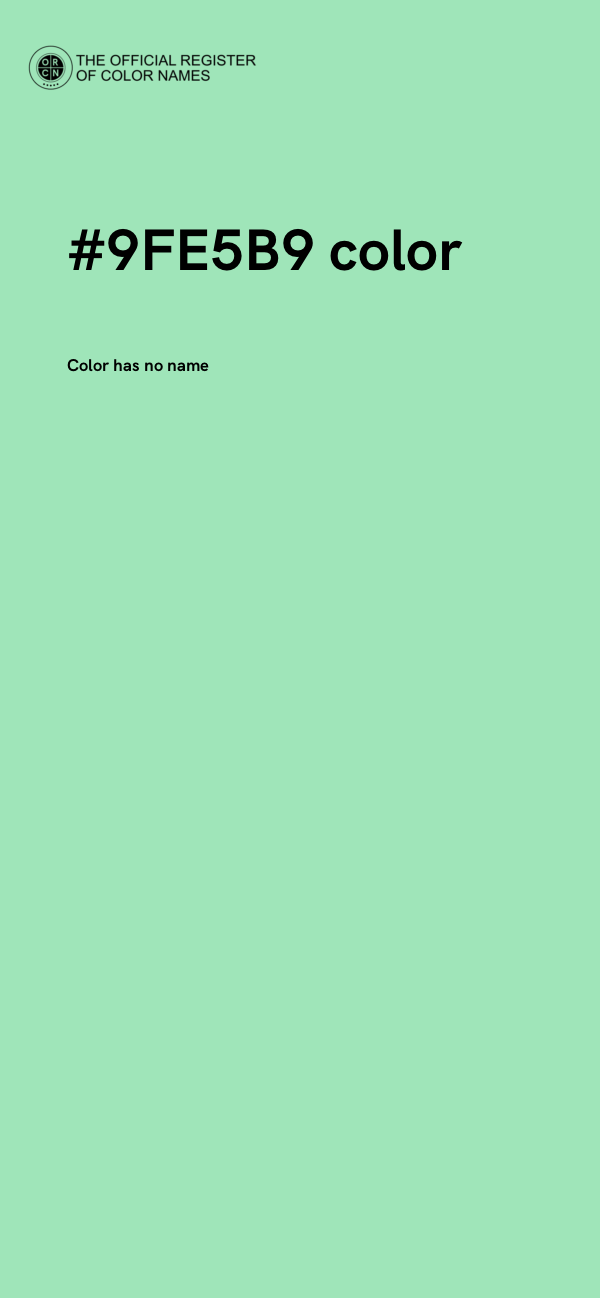 #9FE5B9 color image
